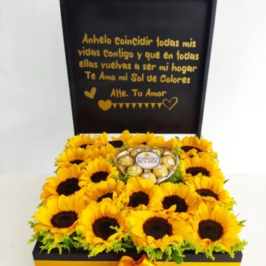 GIR003 - Jardín de girasoles y Chocolates
